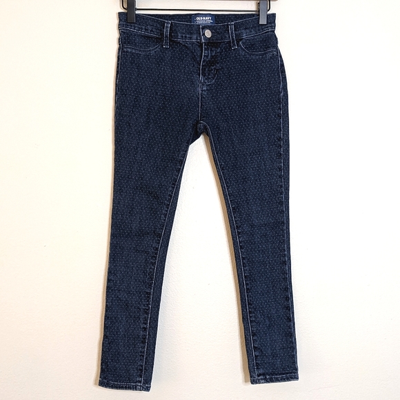 Old Navy Other - Old Navy Girls Light Dot Print Rockstar Jeggings size 12 Regular